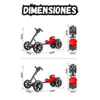 Carro Eléctrico Para Niños Go Kart Plegable Con Control Remoto