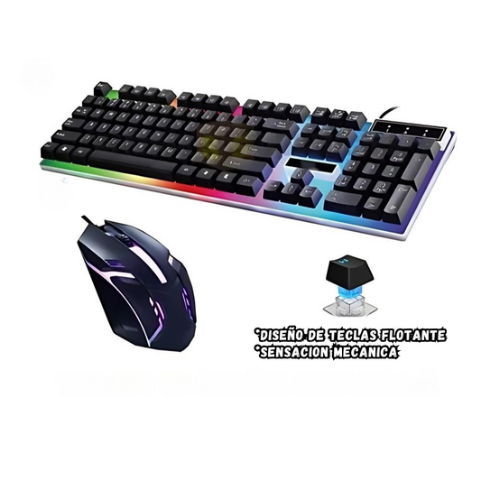 Combo Teclado y Mouse Alambrico Gamer RGB KT - 288
