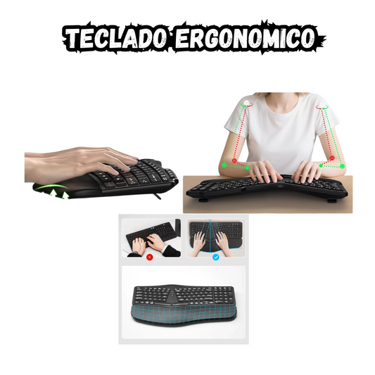 Combo Teclado y Mouse Ergonomico Inalambrico 218