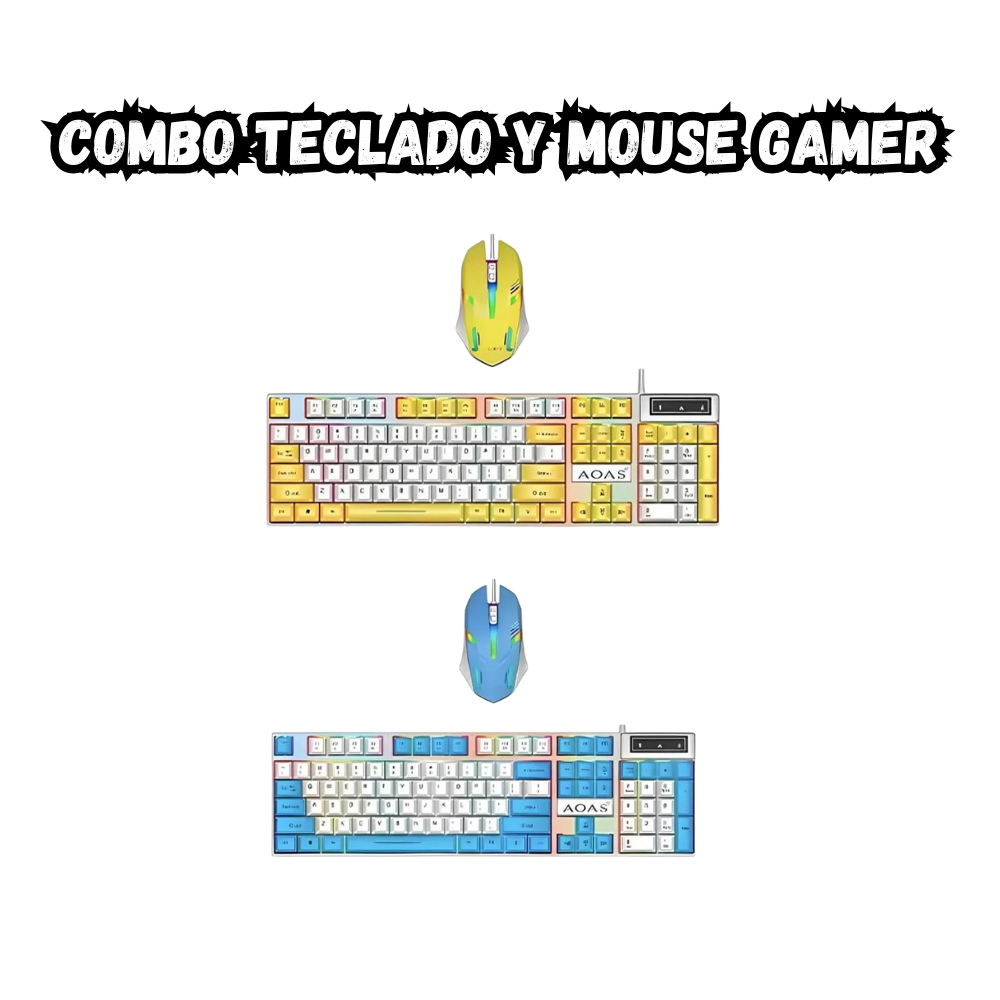 Combo Teclado y Mouse Gamer Alambrico RGB M-450