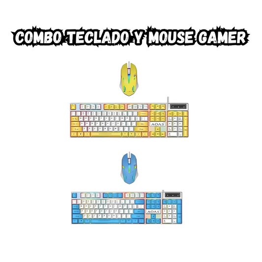 Combo Teclado y Mouse Gamer Alambrico RGB M-450