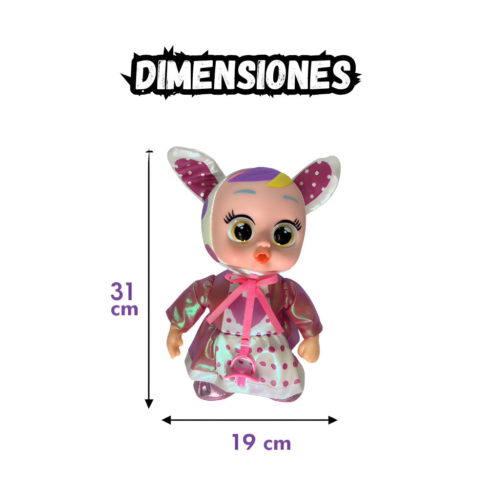 Cry Baby Muñeca Bebe Interactiva Camina, canta, baila y llora