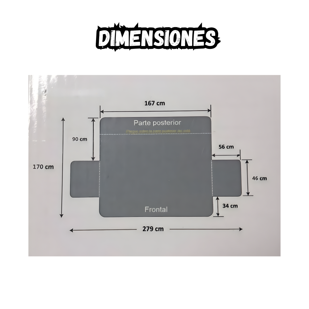Cubierta Protectora Para Sofa 3 puestos Doble Faz  Antipelos