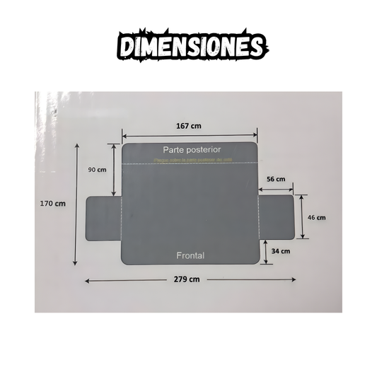 Cubierta Protectora Para Sofa 3 puestos Doble Faz  Antipelos