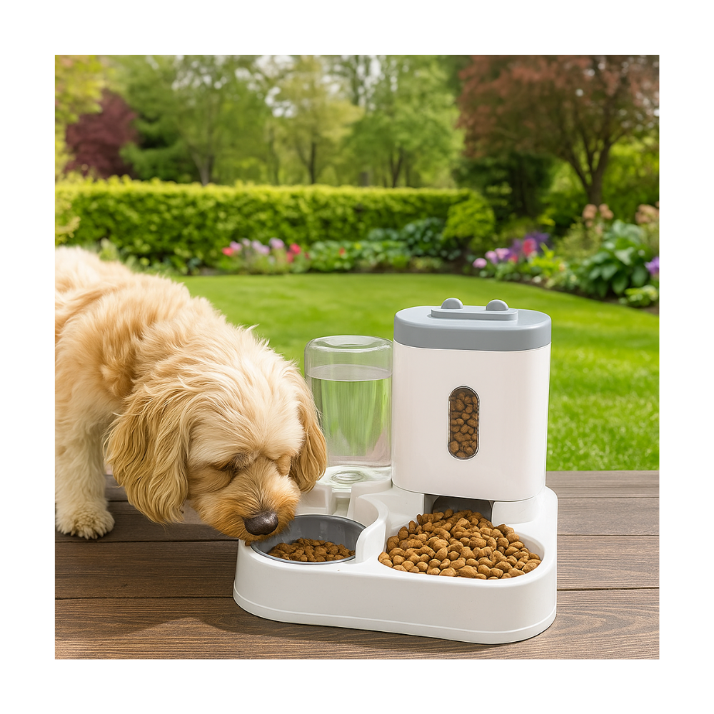 Dispensador Automatico 2 en 1 De Comida y Agua Para Mascotas