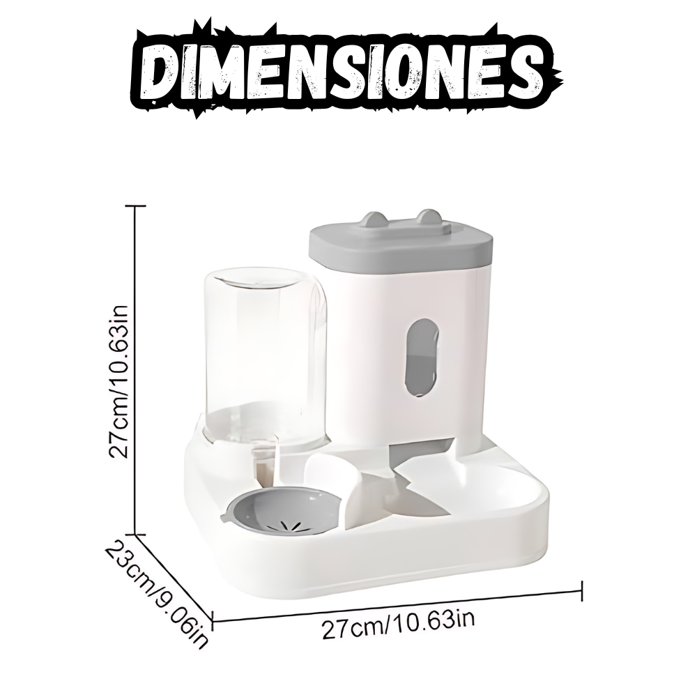 Dispensador Automatico 2 en 1 De Comida y Agua Para Mascotas