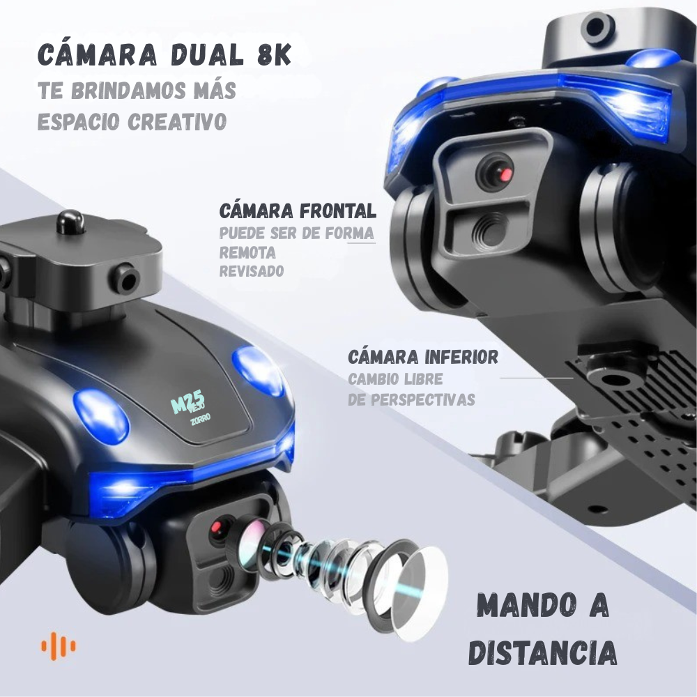 Drone Profesional M2S MAX Plegable con Cámara HD y Estuche de Transporte