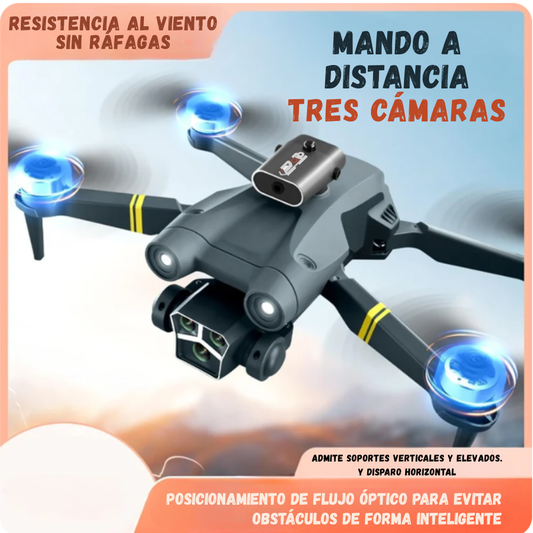 Dron M3 Max Rc Quadcopter, dual cámaras HD 4K, Wifi, Fpv, evitación de obstáculos, Control remoto con baterías y estuche de transporte.