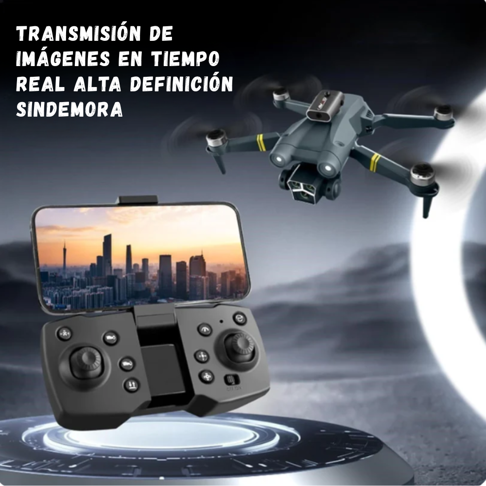 Dron M3 Max Rc Quadcopter, dual cámaras HD 4K, Wifi, Fpv, evitación de obstáculos, Control remoto con baterías y estuche de transporte.