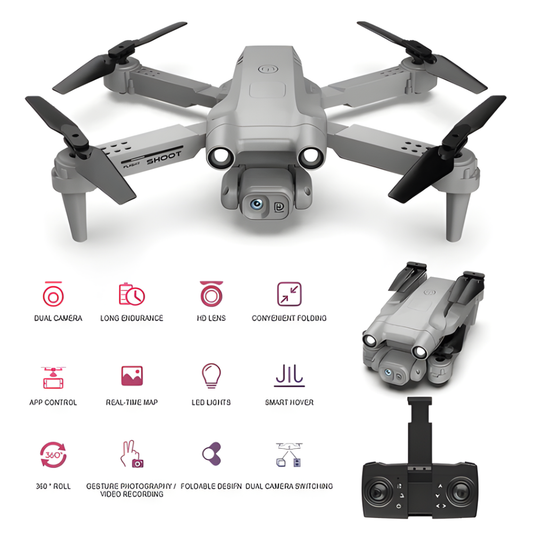 Drone Wifi Con Cámara Doble Estuche F195 Estabilizador de Vuelo