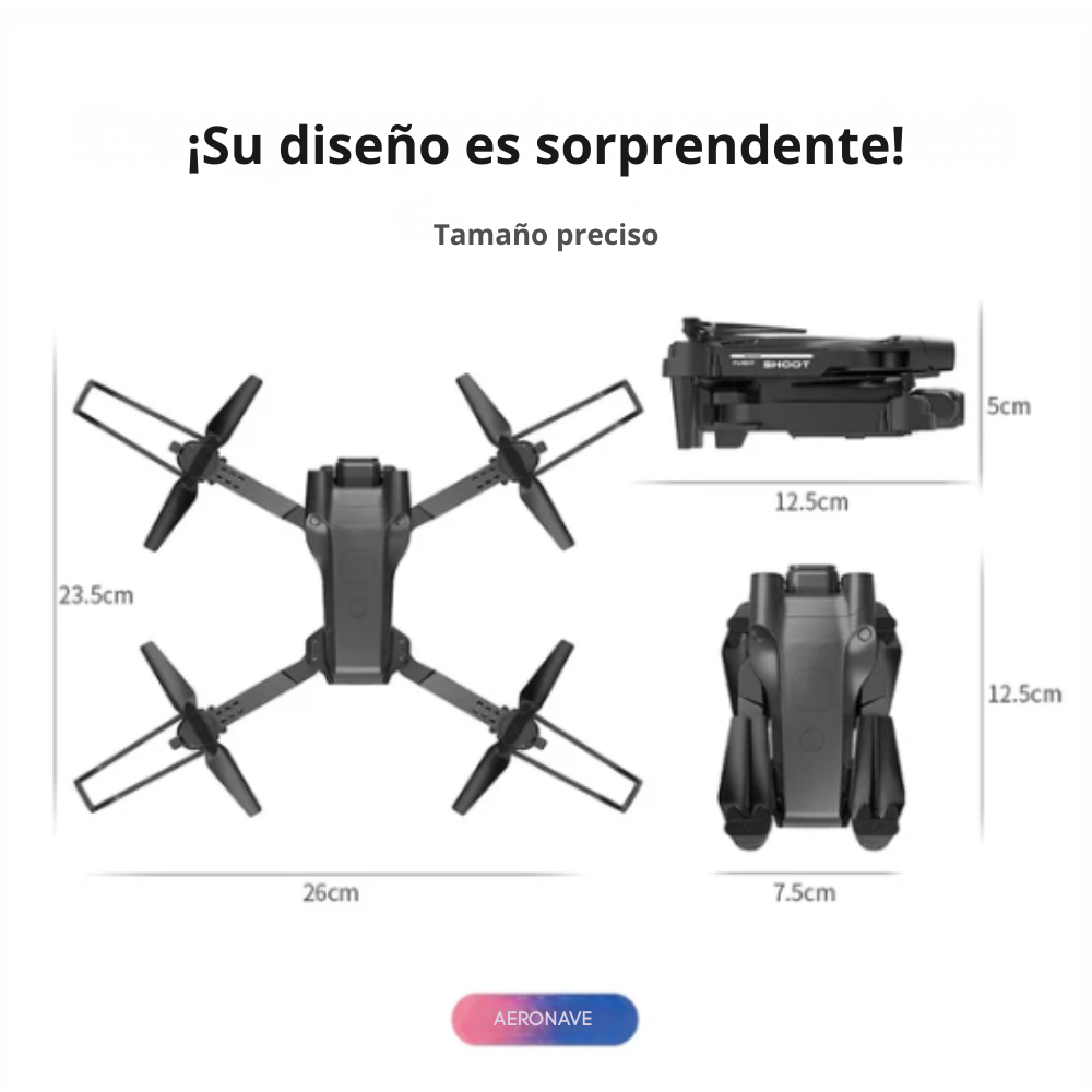 Drone Wifi Con Cámara Doble Estuche F195 Estabilizador de Vuelo