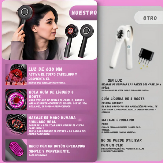Cepillo Masajeador Capilar Vibratorio Cuero Cabelludo