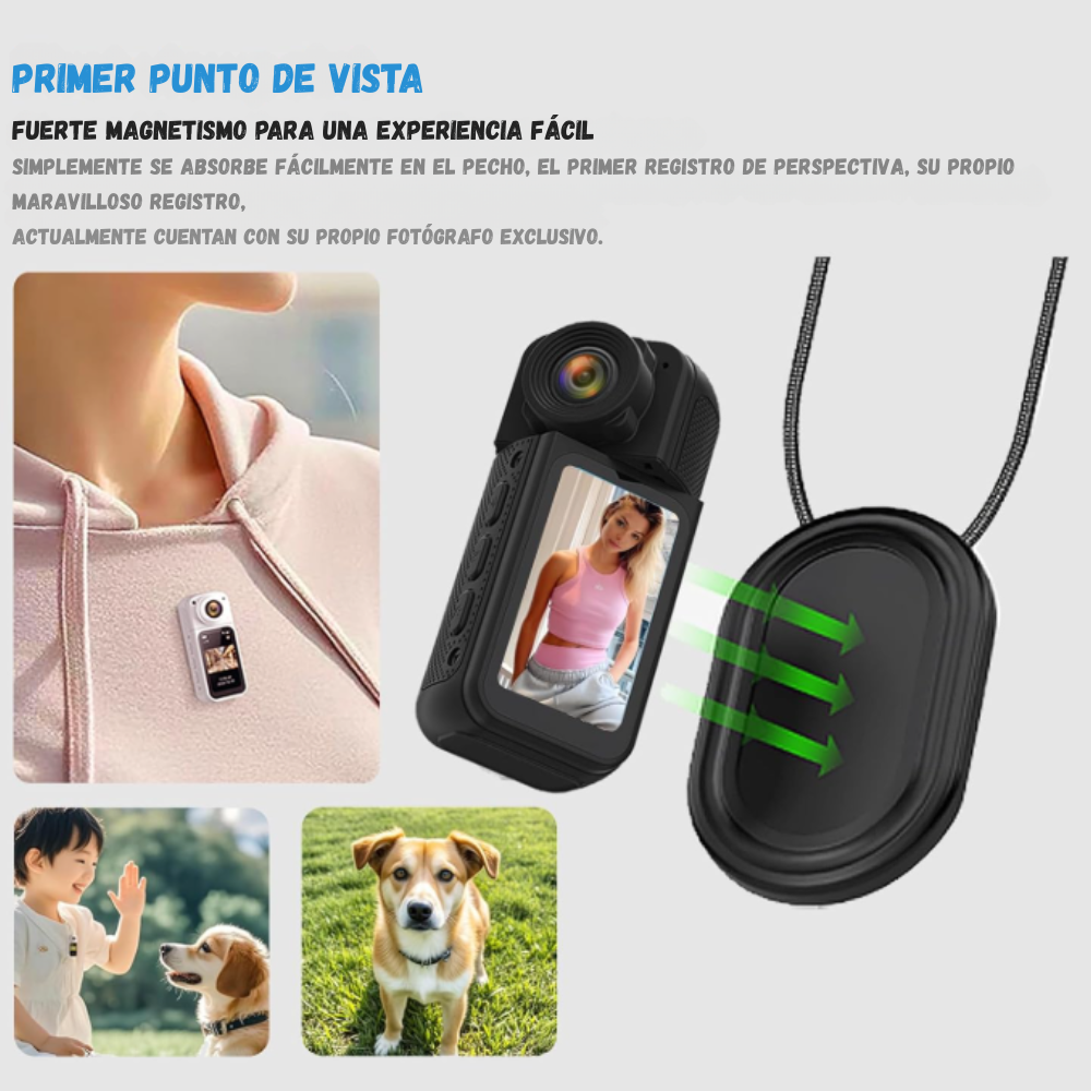 Cámara De Video Deportiva Wifi 2.7k Lente Giratorio