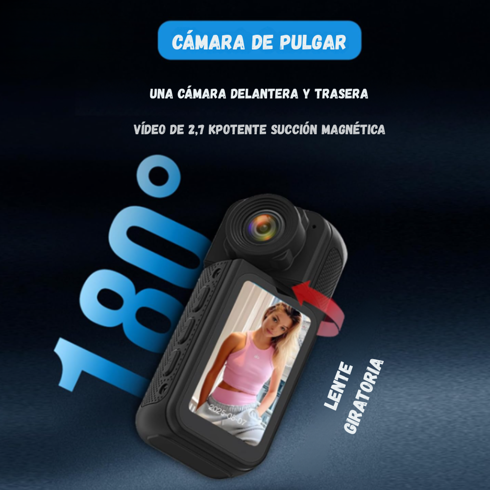 Cámara De Video Deportiva Wifi 2.7k Lente Giratorio