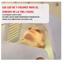 Lámpara Led Fototerapia Facial Rejuvenecimiento 7 Colores