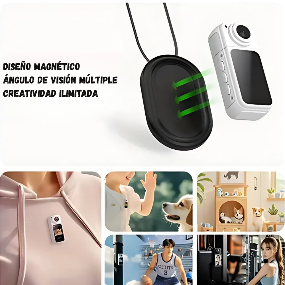 Cámara De Video Deportiva Wifi 2.7k Lente Giratorio