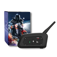 Intercomunicador De Moto Para Casco 1.2 Km Bluetooth V6plus