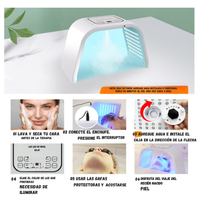 Lámpara Led Fototerapia Facial Rejuvenecimiento 7 Colores