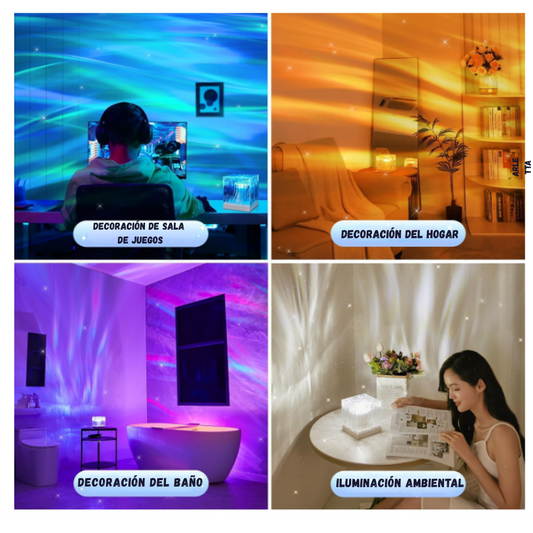 Lampara Proyectora De Luz Aurora Boreal Decoración Rgb