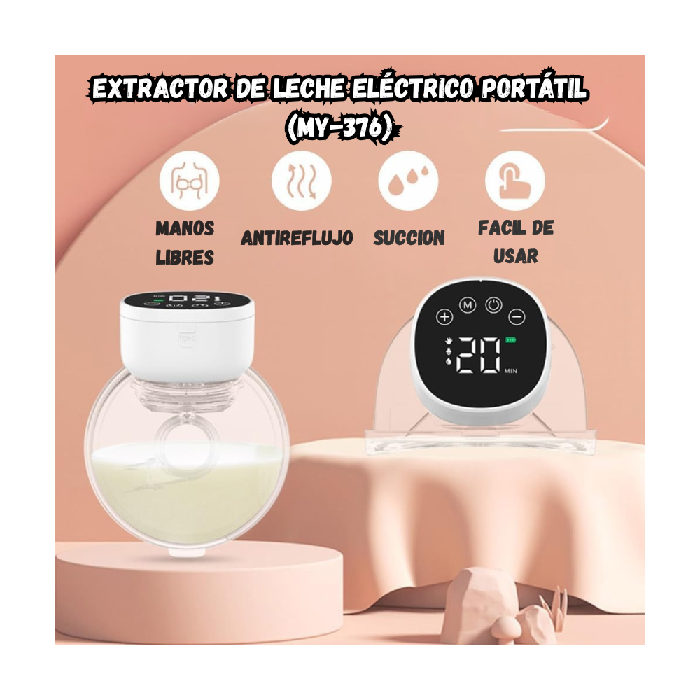Extractor De Leche Eléctrico Recargable Manos Libres Portátil  MY-376