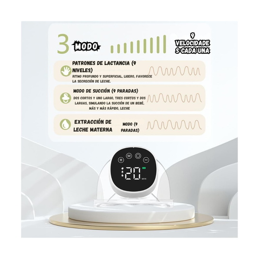 Extractor De Leche Eléctrico Recargable Manos Libres Portátil  MY-376