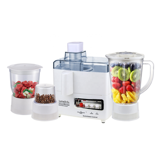 Extractor De Jugos Y Licuadora 4 En 1 Sokany Picatodo Molino Blanco