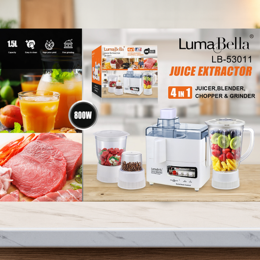 Extractor De Jugos Y Licuadora 4 En 1 Sokany Picatodo Molino Blanco