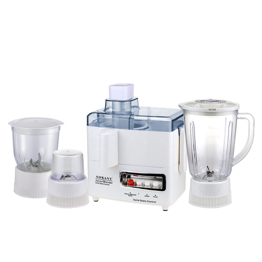 Extractor De Jugos Y Licuadora 4 En 1 Sokany Picatodo Molino Blanco