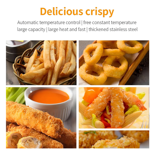 Freidora De Aceite Eléctrica 2 Cestas En Acero Capacidad 5l - Plateado - 50/60 Hz