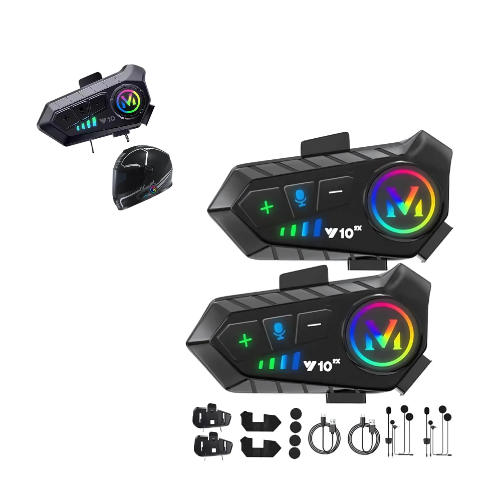 Intercomunicador Bluetooth Para Moto V10 Nuevo Modelo 2025 X2