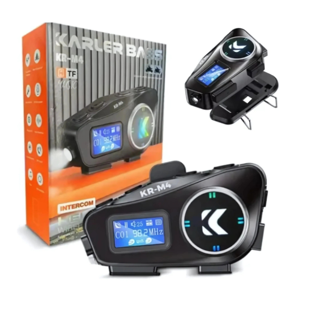 Intercomunicador Moto Kr-m4 Bluetooth Micrófono Impermeable