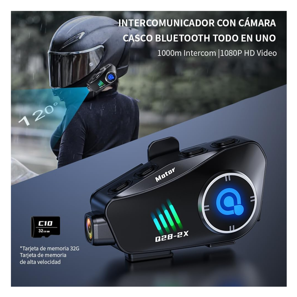 Intercomunicador Todo En 1 Cámara 1080p Impermeable Q28-2x