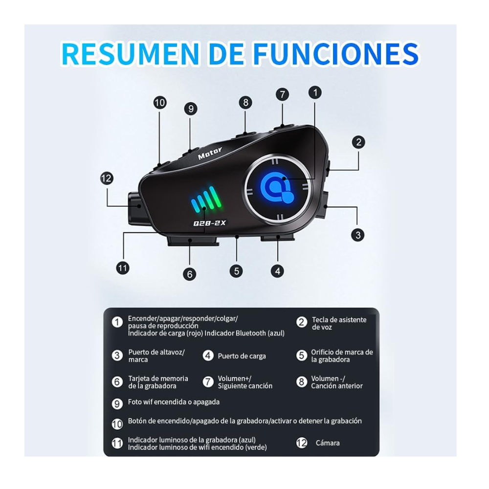 Intercomunicador Todo En 1 Cámara 1080p Impermeable Q28-2x