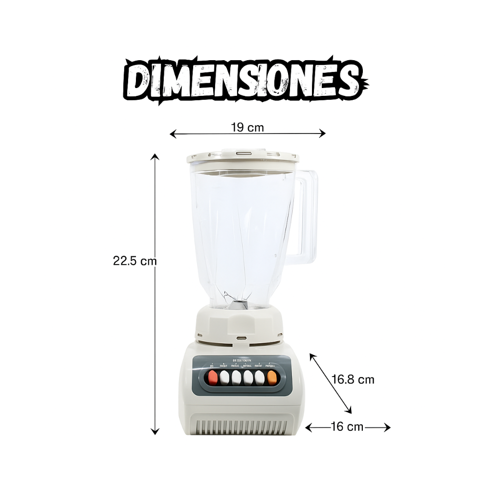 Licuadora 2 en 1 Procesador De Alimentos De 4 Velocidades