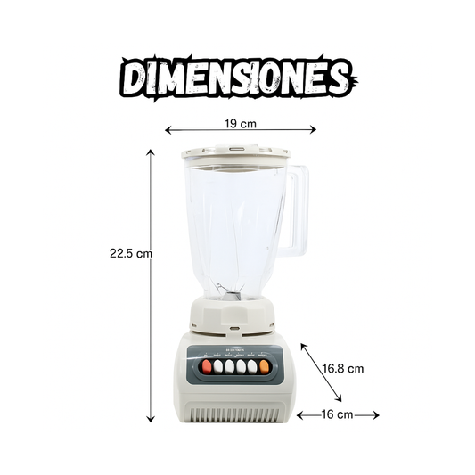 Licuadora 2 en 1 Procesador De Alimentos De 4 Velocidades