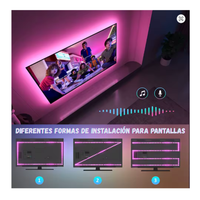 Luz Led Rítmica Para Televisor Rgb Ic Hdmi 55 A 65 Pulgadas