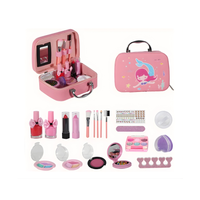 Maletín De Cosméticos Para Niñas Lavable No Toxico Rosado