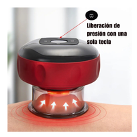 Masajeador Al Vacio Recargable Ventosas Anticelulitis Vacumt - Rojo