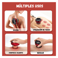 Masajeador Al Vacio Recargable Ventosas Anticelulitis Vacumt - Rojo