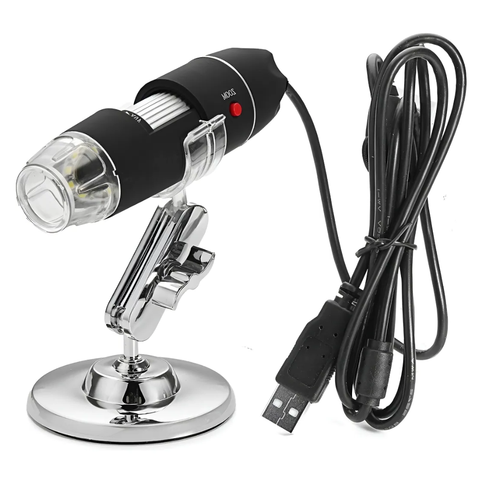 Microscopio Digital Usb Con Aumento 1600x Y Base Ajustable