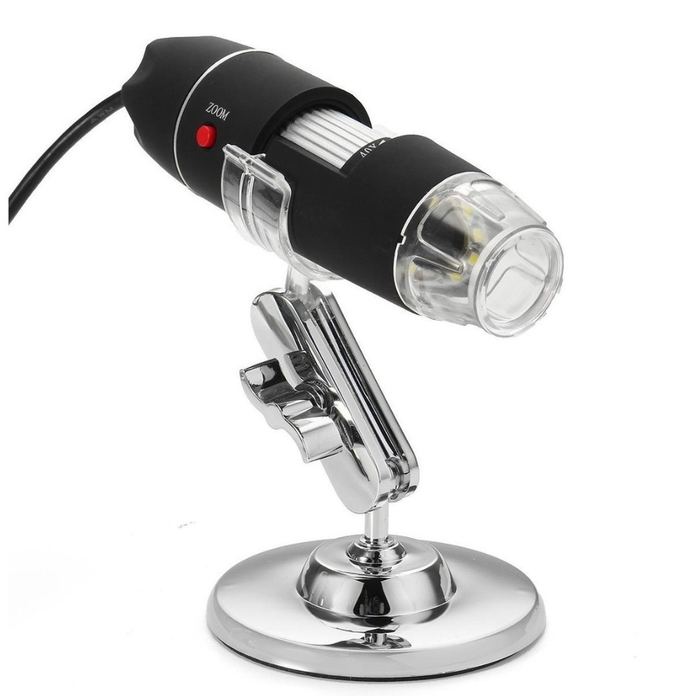 Microscopio Digital Usb Con Aumento 1600x Y Base Ajustable
