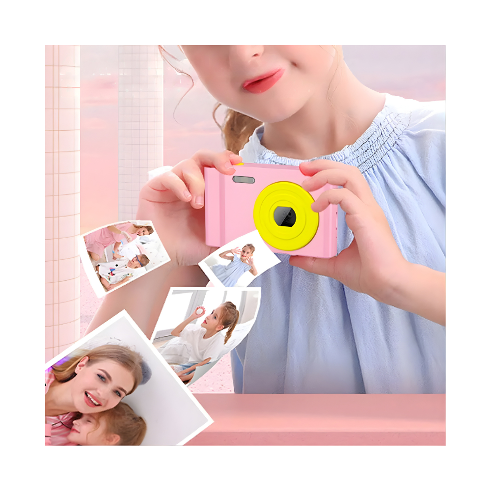 Mini Camara Digital Infantil a Color De 2,4 Pulgadas 1080P ROSA