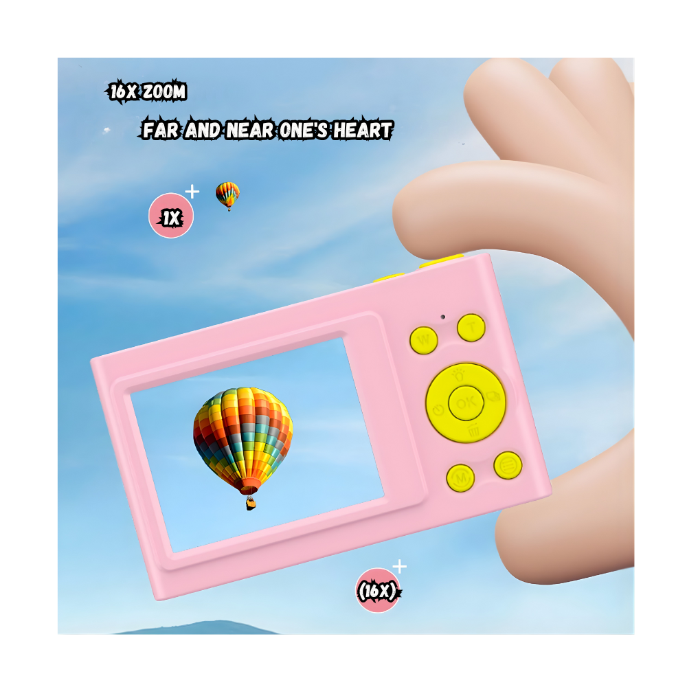 Mini Camara Digital Infantil a Color De 2,4 Pulgadas 1080P ROSA