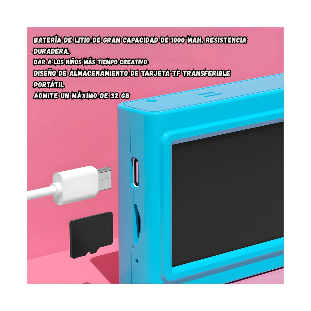 Mini Cámara Digital Infantil a Color De 2,4 Pulgadas 1080P