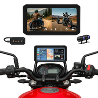 Cámara Para Moto Doble Lente Gps Pantalla Carplay Dvr 1080p