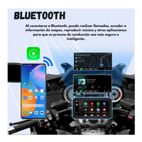 Cámara Para Moto Doble Lente Gps Pantalla Carplay Dvr 1080p