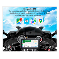 Cámara Para Moto Doble Lente Gps Pantalla Carplay Dvr 1080p