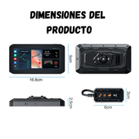 Cámara Para Moto Doble Lente Gps Pantalla Carplay Dvr 1080p