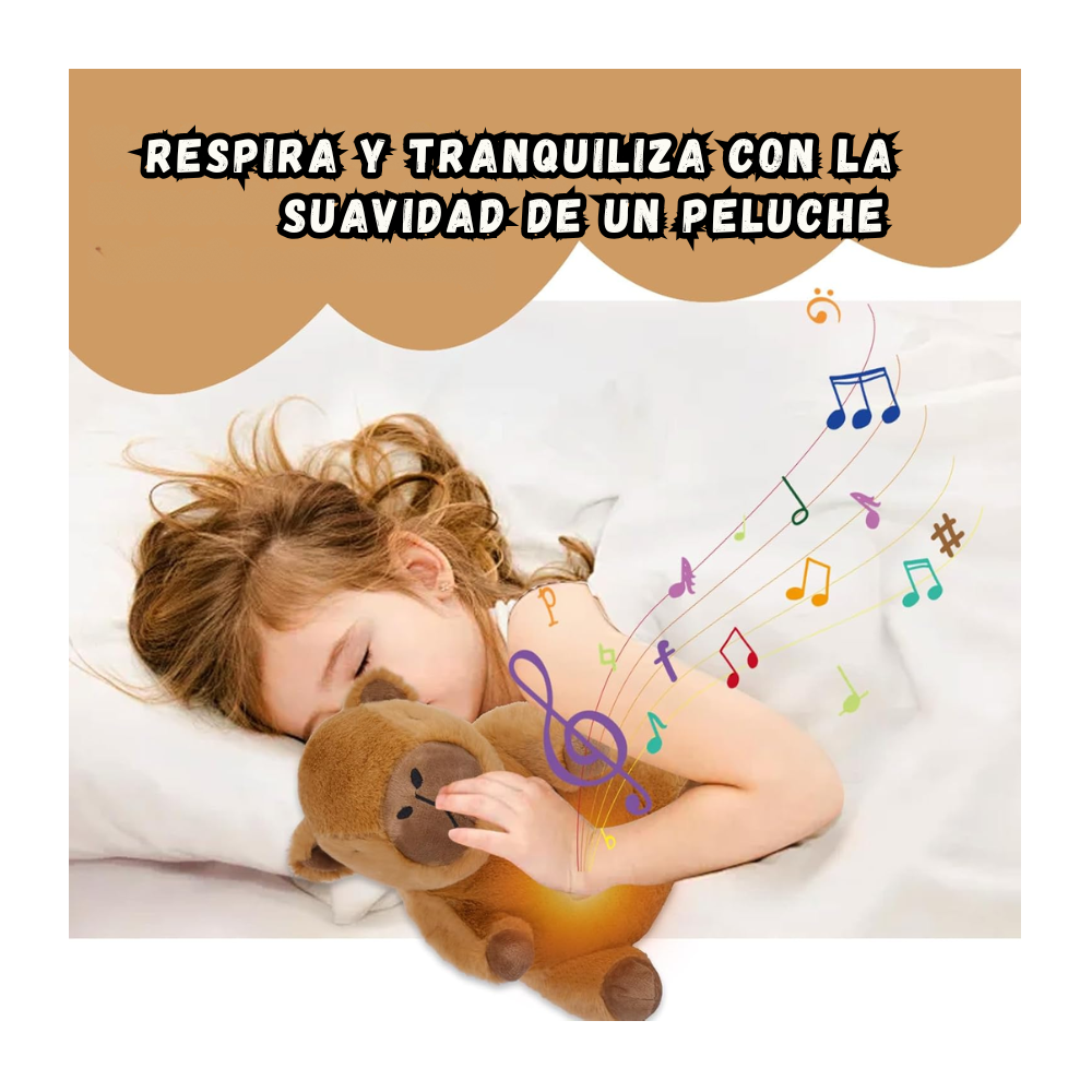 Peluche Capibara Respira Y Tranquiliza Sonido Musical