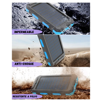 Power Bank Solar 20.000 Mah Carga Rapida Brujula Y Linterna